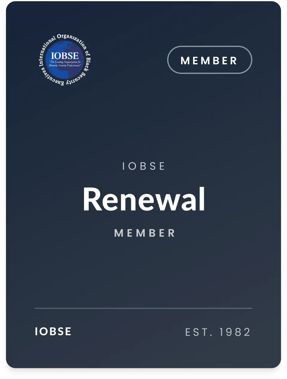 IOBSE Membership Renewal